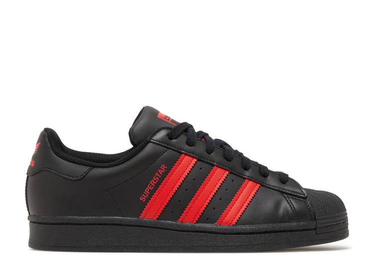 ADIDAS SUPERSTAR ‘CORE BLACK VIVID RED’