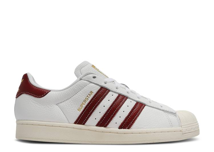 ADIDAS SUPERSTAR ‘WHITE COLLEGIATE BURGUNDY’